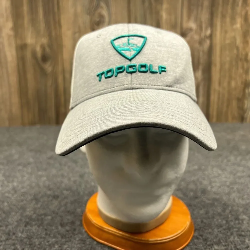 Callaway Top‎ Golf Big Logo Cap Adult Adjustable Strap Gray Embroidered Hat
